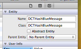 Apropriately named class in the Core Data utility pane